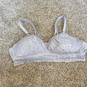 Lace Bralette in Light Gray